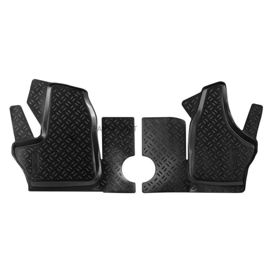 Коврики салона для а/м ГАЗель NEXT полимерный черный "AIRLINE" (пердний ряд, выс. борт) (2 шт.) - AIRLINE None None